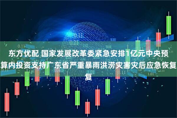 东方优配 国家发展改革委紧急安排1亿元中央预算内投资支持广东省严重暴雨洪涝灾害灾后应急恢复