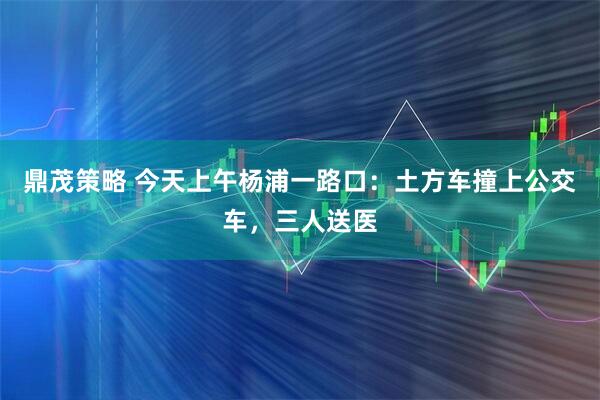 鼎茂策略 今天上午杨浦一路口：土方车撞上公交车，三人送医