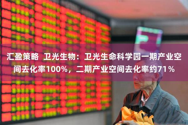 汇盈策略  卫光生物：卫光生命科学园一期产业空间去化率100%，二期产业空间去化率约71％